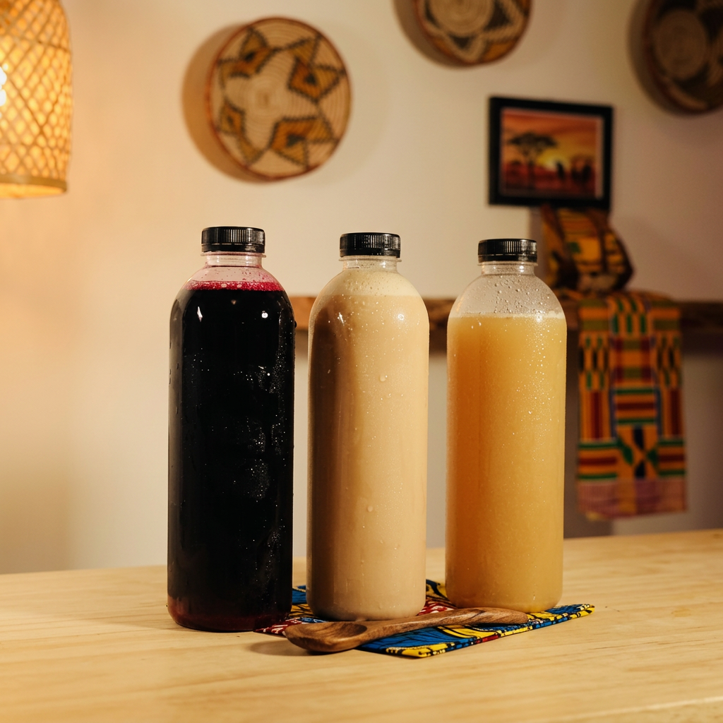 Jus africains bissap, baobab et gingembre